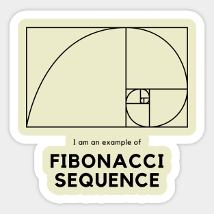 Unisex Fibonacci Sequence - Golden Ratio Golden Rectangle Golden Spiral Sticker